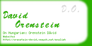 david orenstein business card